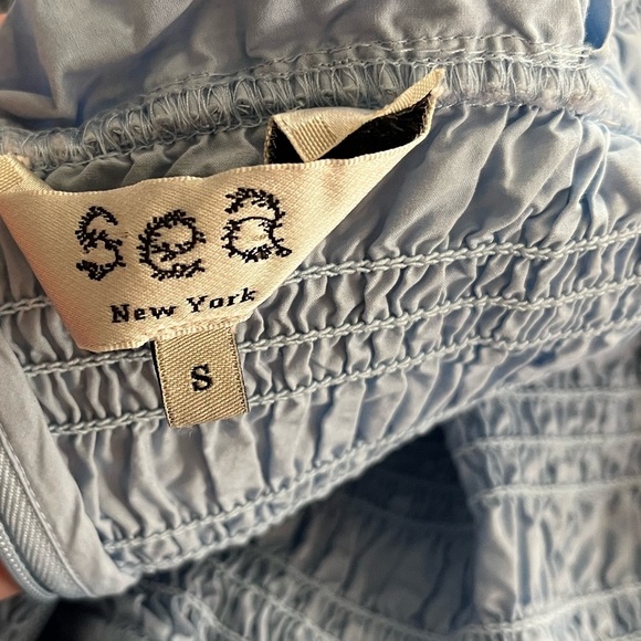 SEA New York Phoebe Smocked Dress - Cinderella Blue - Picture 9 of 11